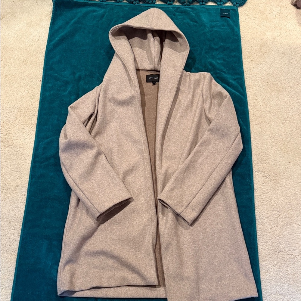 Love Tree Women's Hooded Cape in Cream